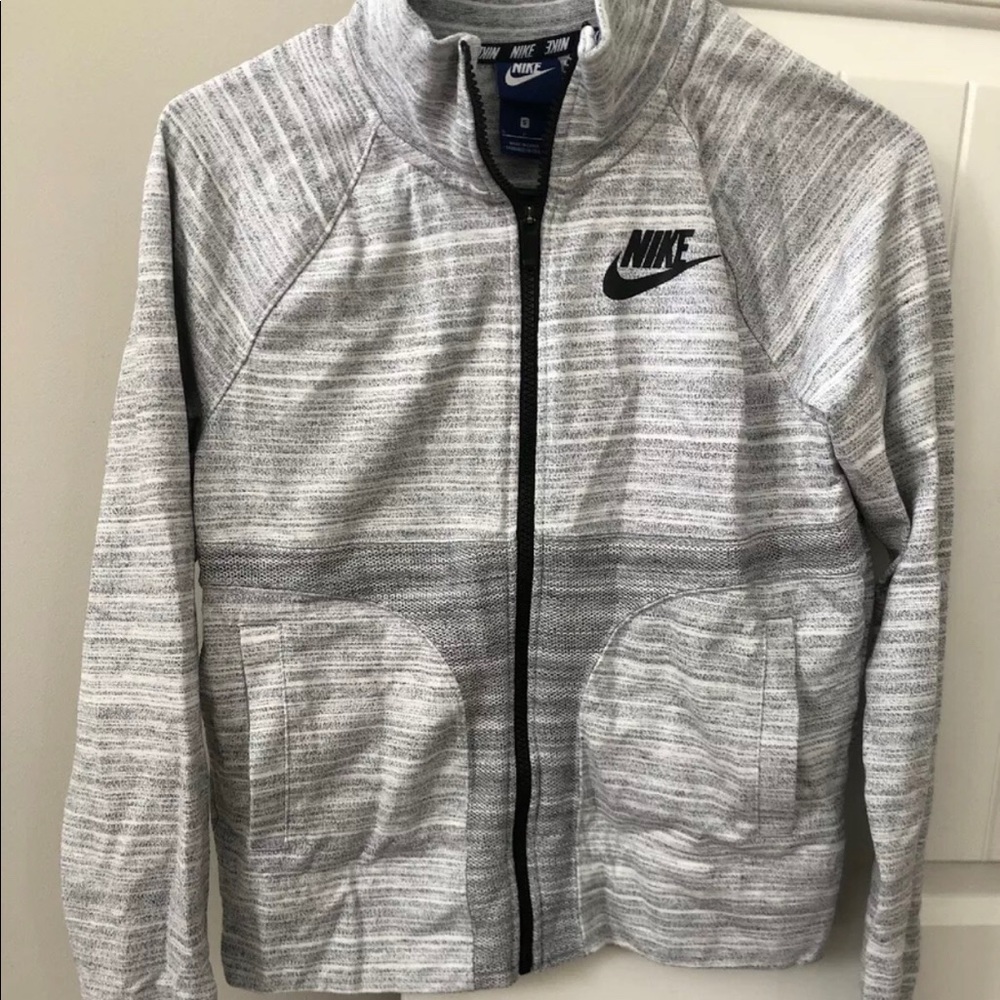 Nike full zip women’s jacket small grey